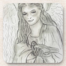 Peaceful Angel Coasters