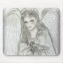 peaceful angel mouse pads