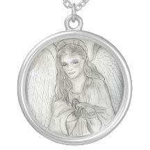 Peaceful Angel Personalized Necklace