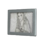 peaceful angel rectangular belt buckle
