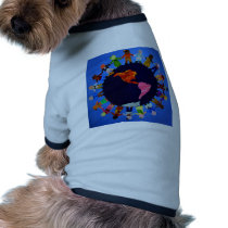 Peaceful Children around the World Puppy Shirt Doggie T-shirt