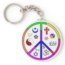 Peaceful Coexistence Keychain