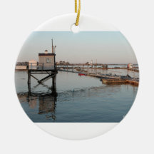 Peaceful Fishing Dock Christmas Tree Ornaments