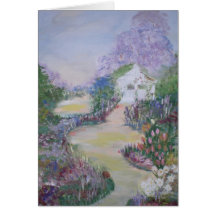 Peaceful Golden Path Greeting Card