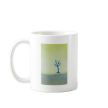 Peaceful landscape art hovering tree painting coffee mugs