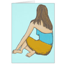 Peaceful Moment, Seated Female Figure Cards