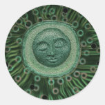 Peaceful Moon Round Stickers