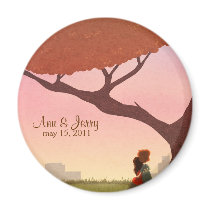 Peaceful Save the Date aimants