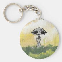 Peaceful Summer Alien Key Chain