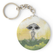 Peaceful Summer Alien Key Chain