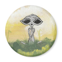 Peaceful Summer Alien Magnet