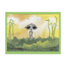 Peaceful Summer Alien Postcards