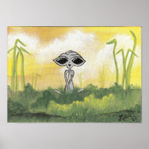 PEACEFUL SUMMER ALIEN PRINT