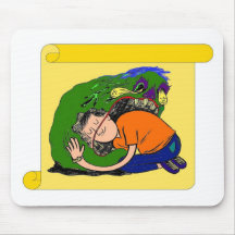 Peacefully Asleep with the Green Monster Mouse Pads