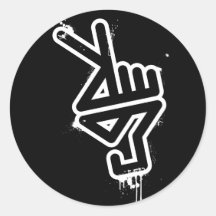 PeaceHand sticker - black