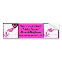 Peacen' Love Clouds Bumper Sticker