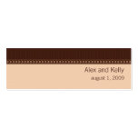 Peach and Brown Wedding Website Business Card business cards