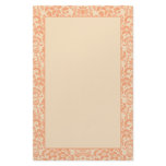 Peach and Cream Damask Stationary Stationery