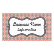Peach and Grey Business Card