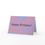 Peach and Violet Mosaic Birthday Note Card
