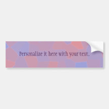 Peach and Violet Mosaic Personalized Bumpersticker Bumper Stickers