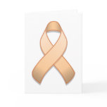 Peach Awareness Ribbon Card