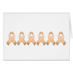 Peach Awareness Ribbon Card