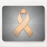 Peach Awareness Ribbon Mousepad