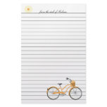 Peach Bicycle Personalized Stationery