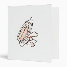 peach bottle 3 ring binder