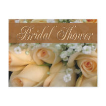 Peach Bouquet Bridal Shower Invitation Post Card