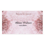 peach branches beauty business card