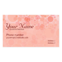 Peach Bubbles Business Card