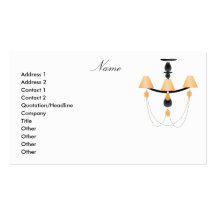 Peach Chandelier Business Card Template