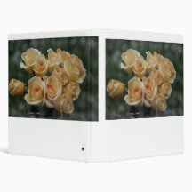 Peach coloured rose bunch vinyl binders