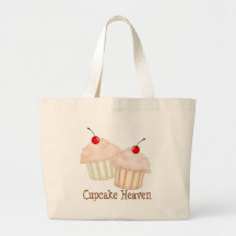 Peach Cupcakes Canvas Bag