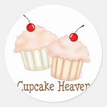 Peach Cupcakes Stickers