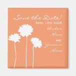 Peach Daisy Save the Date Magnet