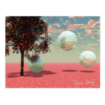 Peach Fantasy – Teal and Apricot Retreat Postcards