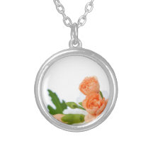 Peach flowers pendant