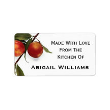 Peach Food Canning Label