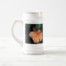 Peach Hibiscus Beer Stein Mugs