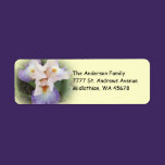 Peach Iris Return Address Avery Label labels