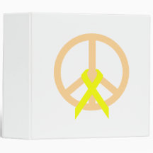 Peach Peace & Ribbon 3 Ring Binder