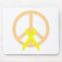 Peach Peace & Ribbon Mousepads