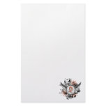 Peach Ribbon And Wings Uterine Cancer stationery