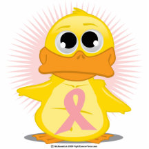 Peach Ribbon Duck Cut Out