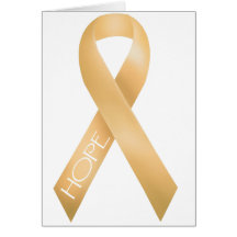 Peach Ribbon Greeting Card