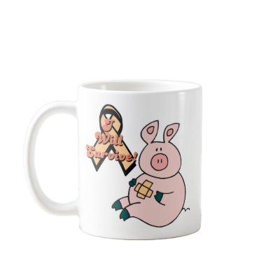 peach ribbon pig mugs by animals4acause