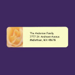 Peach Rose Return Address Avery Label labels
